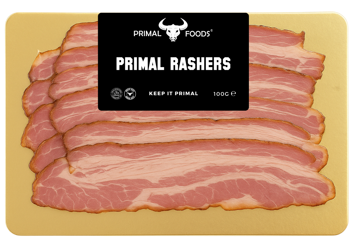 England Rashers Halal Angus Beef Rashers UK | HMC Certified | Primal Foods